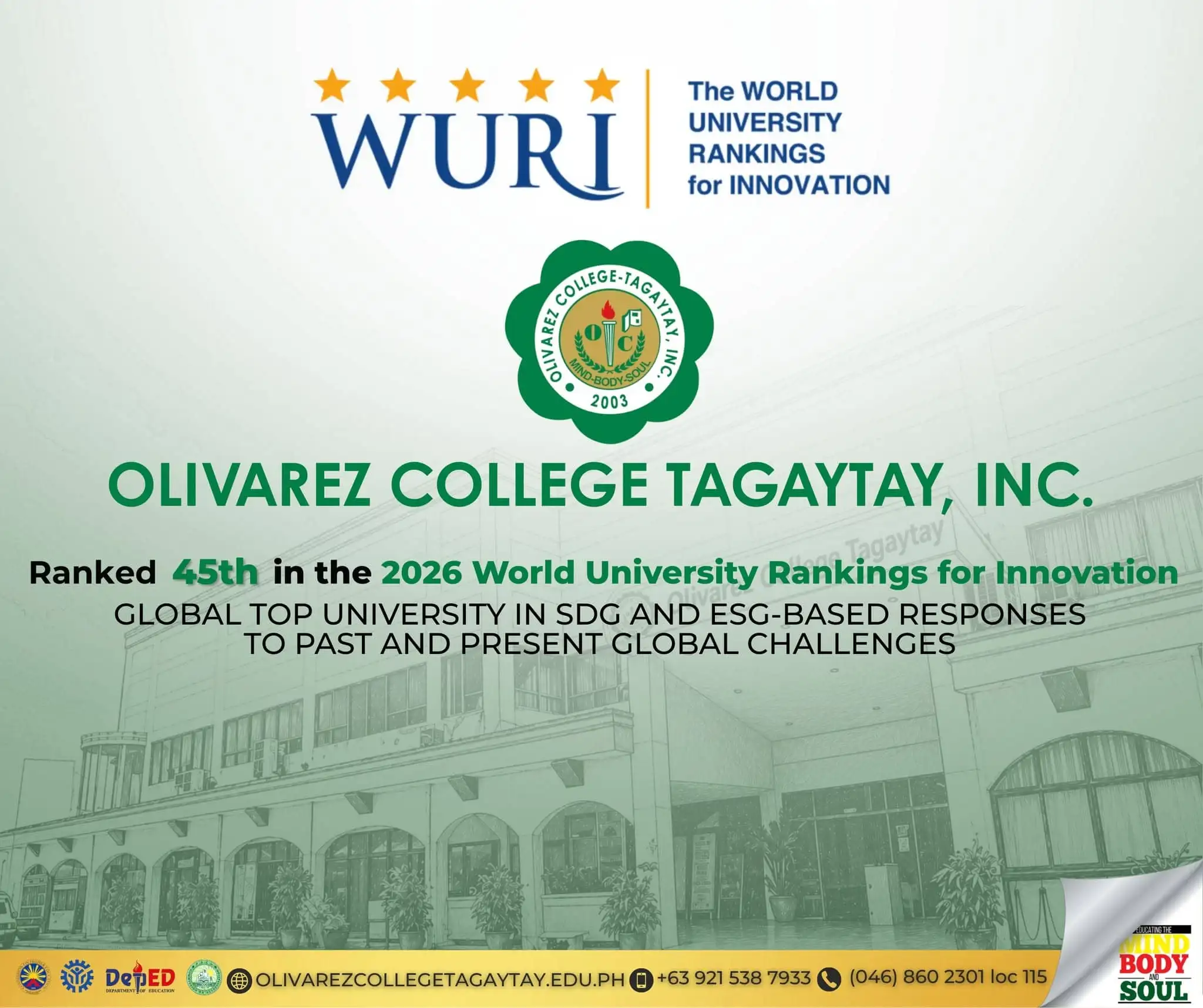 OCT Ranks 45th in WURI